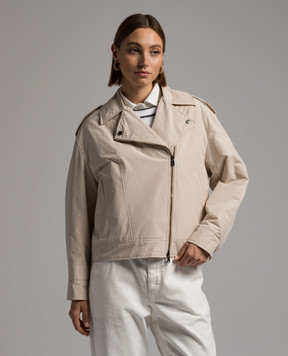 Brunello Cucinelli Бежева куртка в стилі косухи  MB5742764