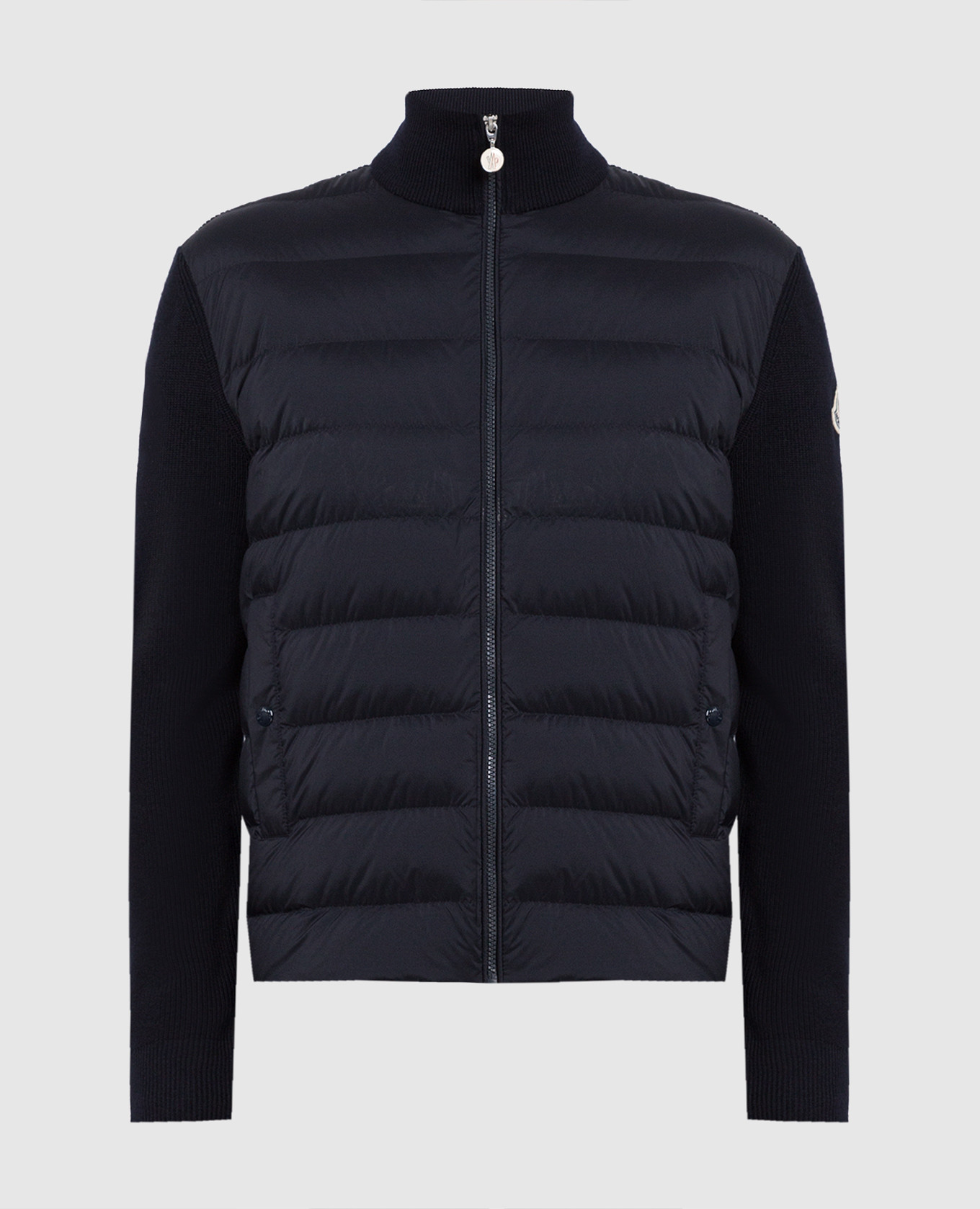 

Темно-синий комбинированный кардиган с принтом логотипа, Тёмно-синий, Кардиганы