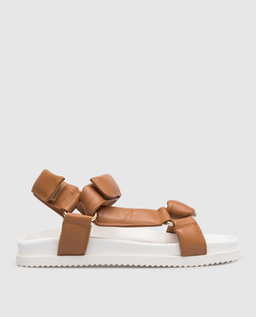 Doucal's Brown leather sandals DD8548KISSUF218