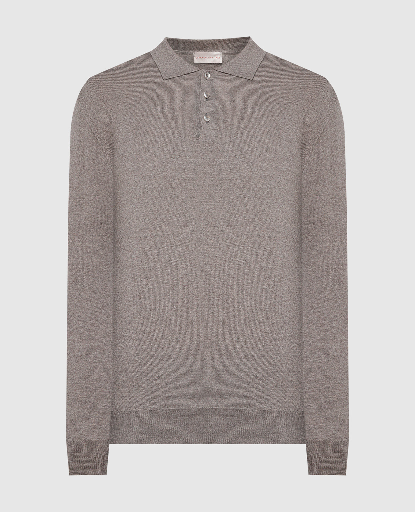 Gray wool polo shirt