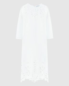 Ermanno Scervino Белое платье миди с вышивкой D442Q350ILM