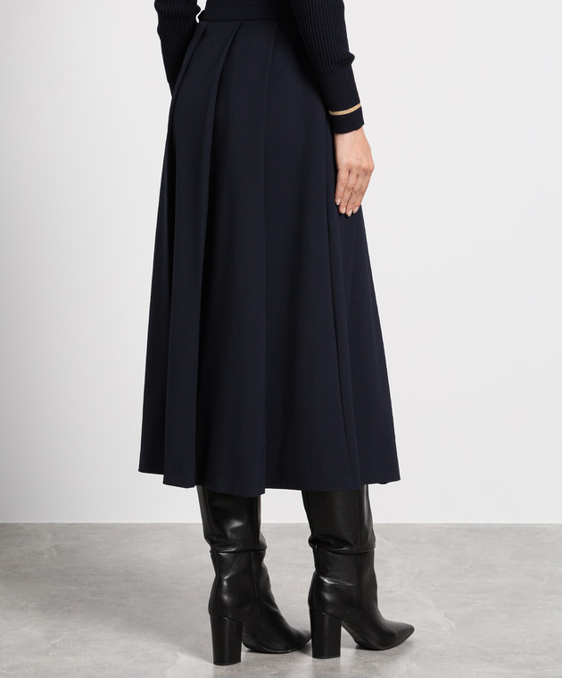 Max Mara Weekend Синяя юбка-плиссе OSIRIDE изображение 4