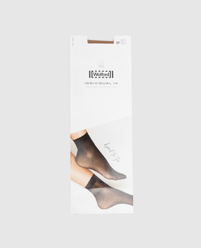 Wolford Темно-бежеві шкарпетки Individual 10 den 41260