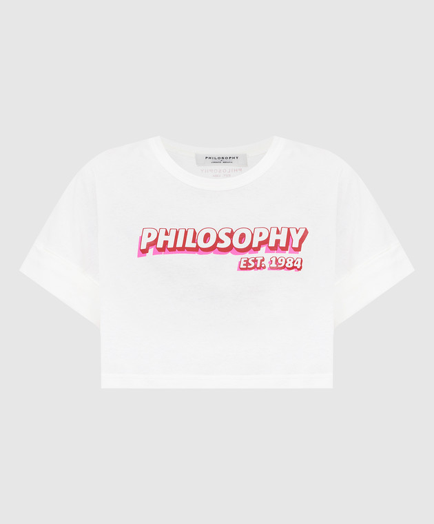 Philosophy di Lorenzo Serafini Біла укорочена футболка з логотипом A0706744