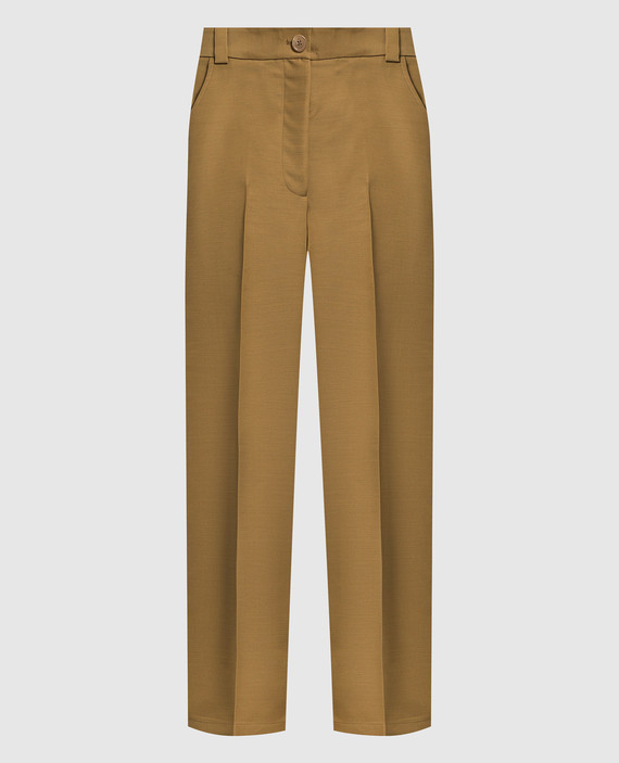 Loose-fit trousers in olive color