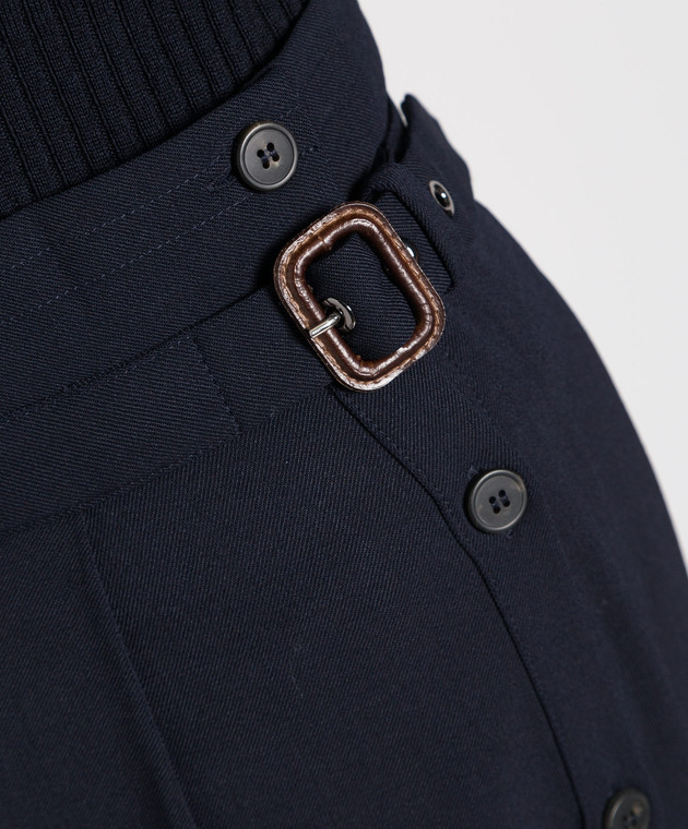 Max Mara Weekend Синяя юбка-плиссе OSIRIDE изображение 5