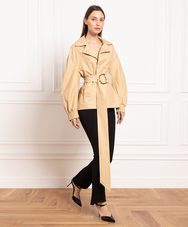 Twinset Beige double-breasted trench coat 231TP2201 изображение 2
