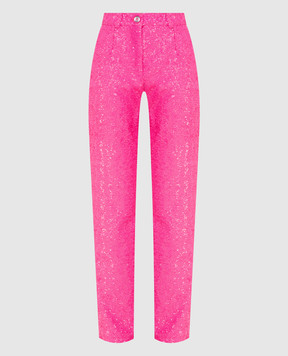 Dolce&Gabbana Неоново-розовые брюки в пайетках FTAM2TFLM7Q