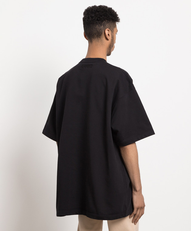 Vetements Black T-shirt with embroidery UE54TR220B image 4