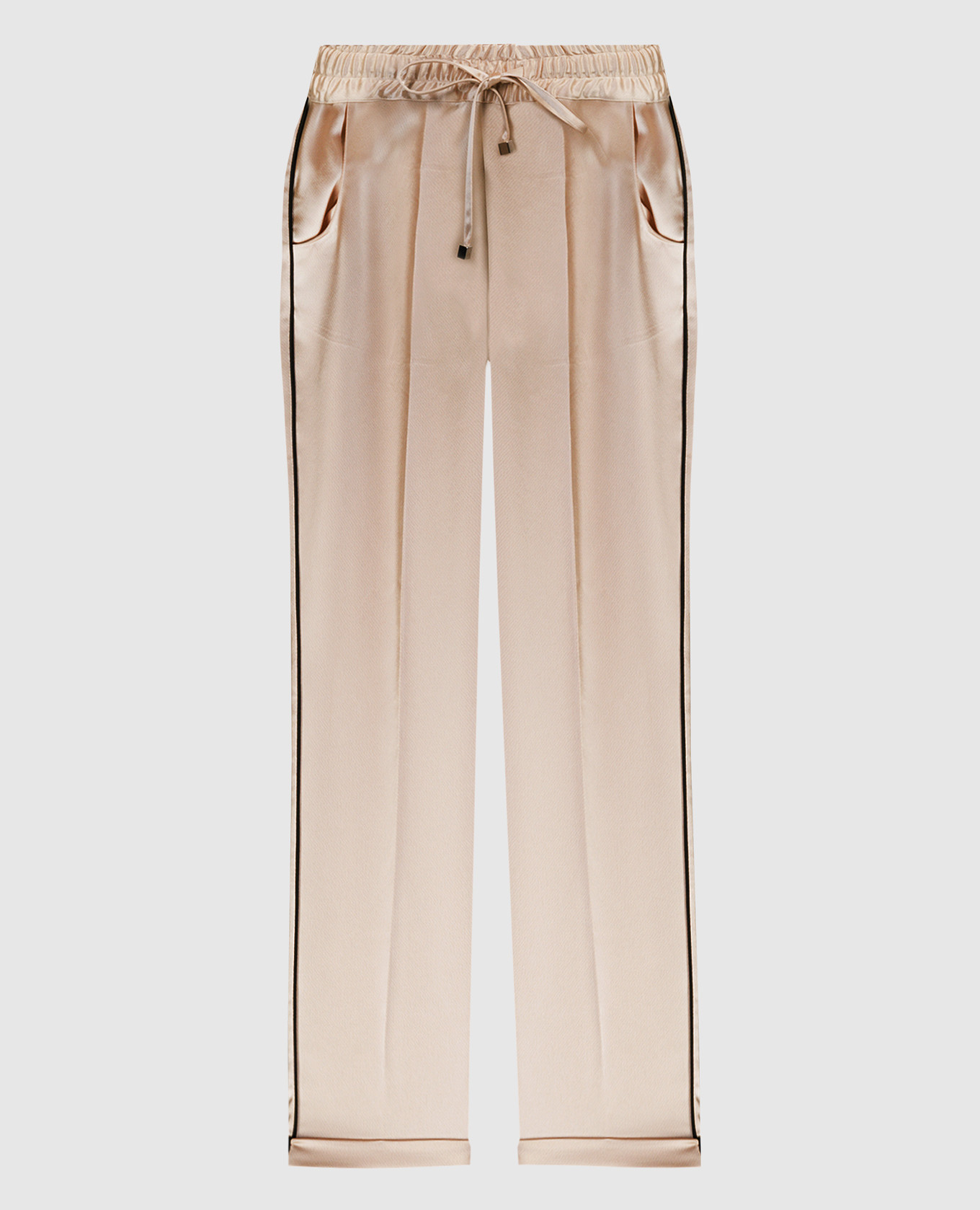 Beige pants with contrasting edging