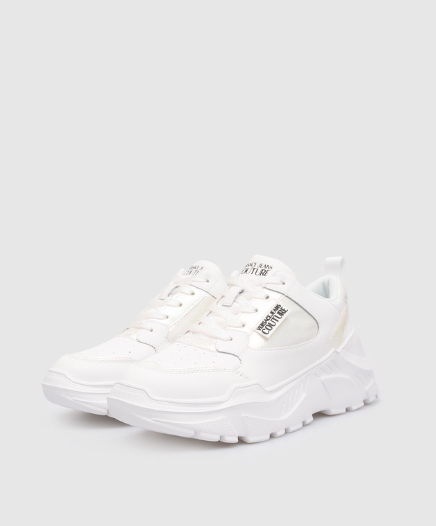 Versace Jeans Couture White leather Speedtrack sneakers 73VA3SC2ZP133 изображение 2