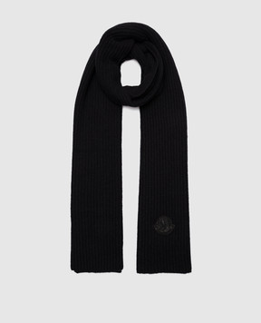 Moncler Чорний шарф з логотипом 3C00009M2739