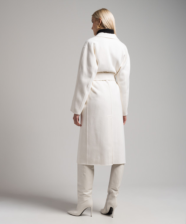 Theory White wool and cashmere coat N0801410 image 4