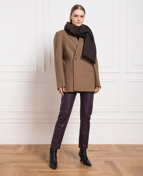 Simonetta Ravizza Фиолетовые кожаные брюки GABRY
