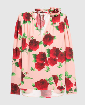 Magda Butrym Pink blouse with floral print 149423