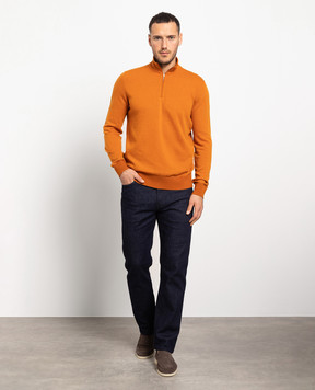 Loro Piana Оранжевый джемпер из кашемира FAG4525
