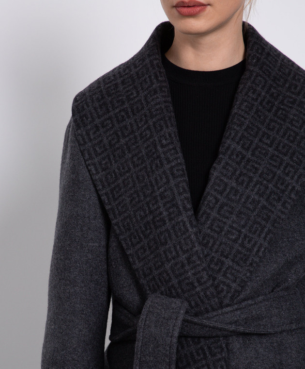 Givenchy Бежеве пальто з вовни та кашеміру BWC09V13QY зображення 5