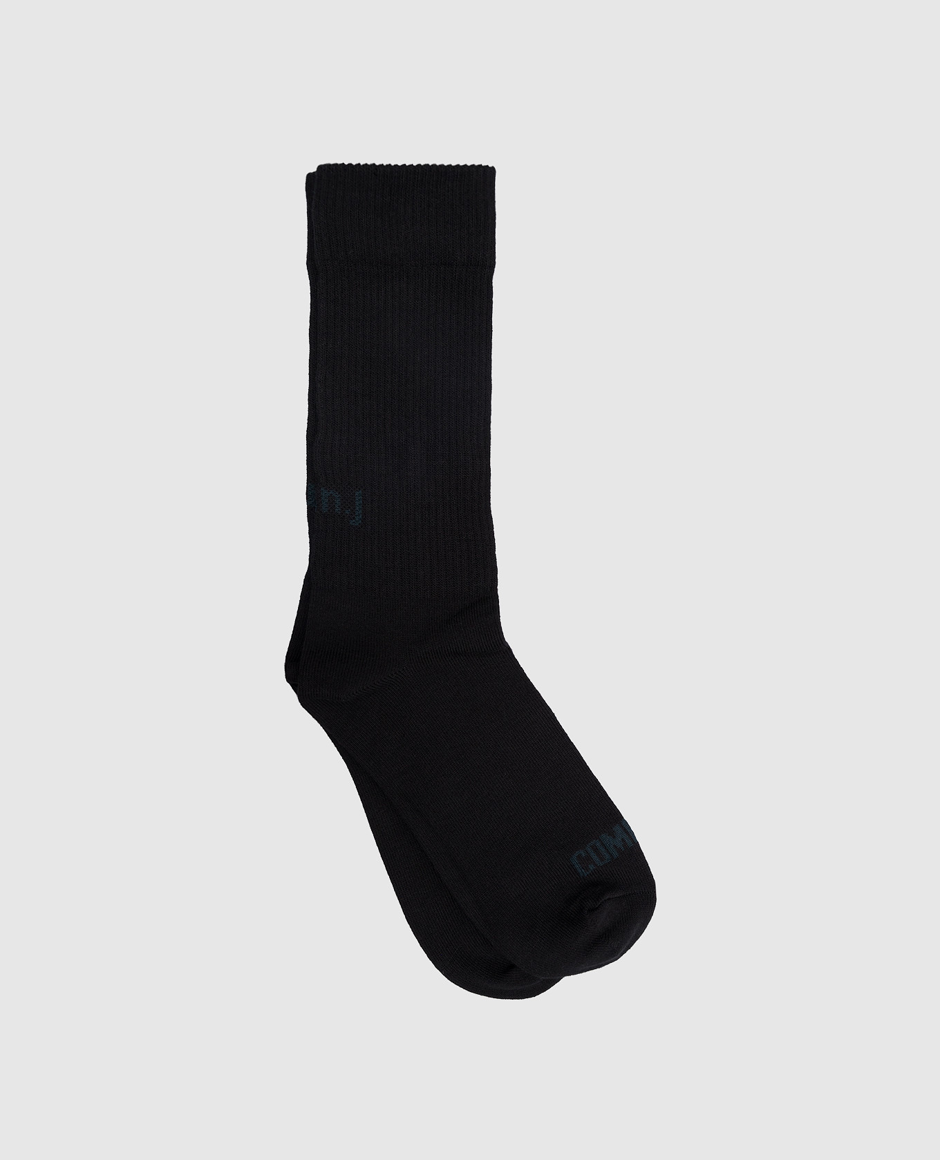 Черные носки с контрастным узором логотипа