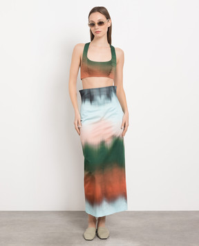Philosophy di Lorenzo Serafini Зелений топ з принтом Tie Dye A08080741