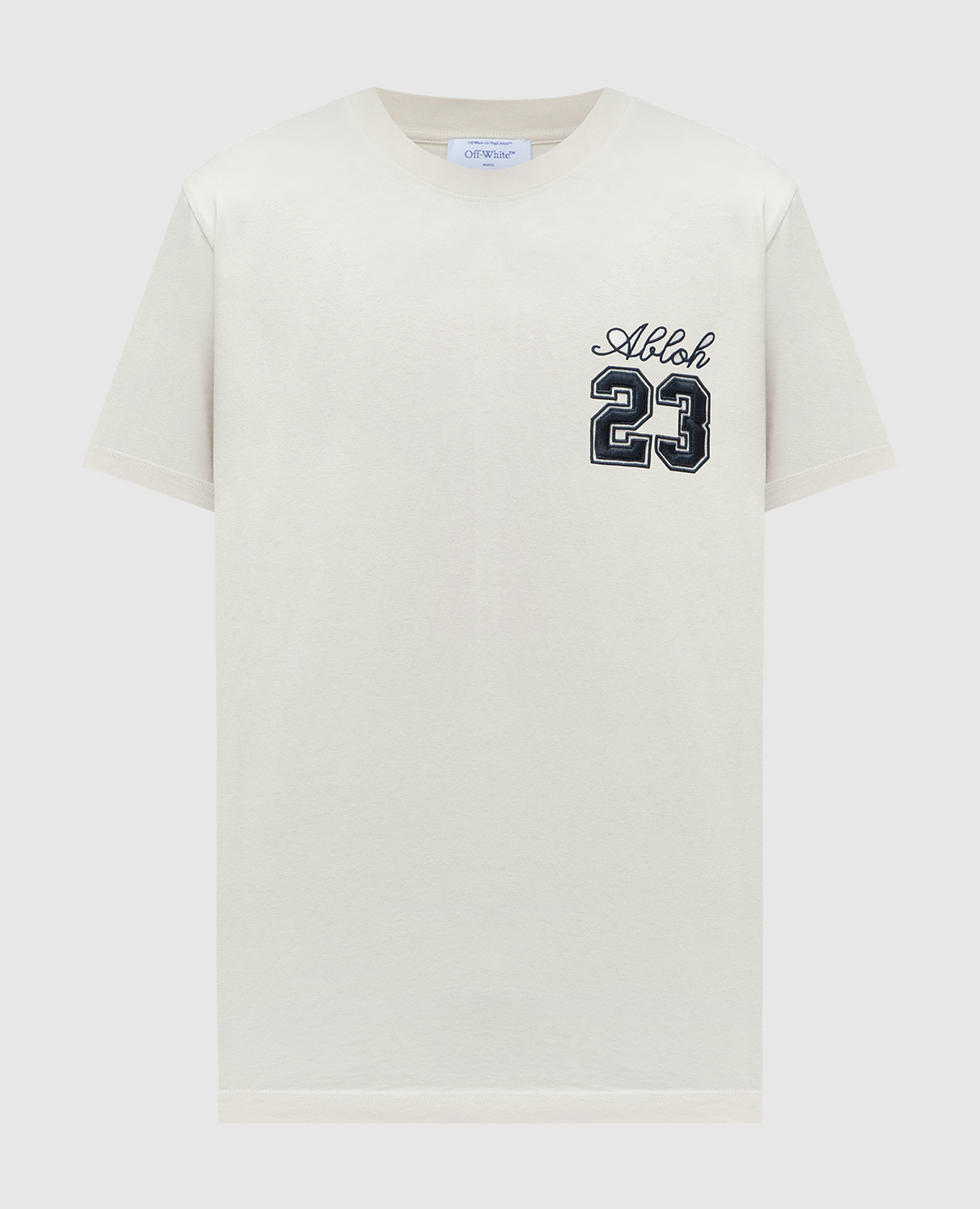 Beige t-shirt with 23 Logo embroidery