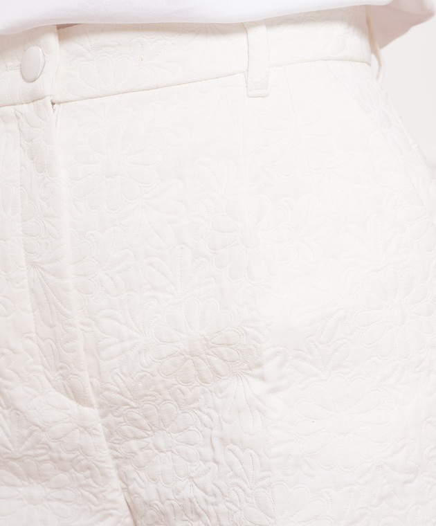 Dolce&Gabbana Белые шорты в текстуре FTBHMTFJMVPsh изображение 5