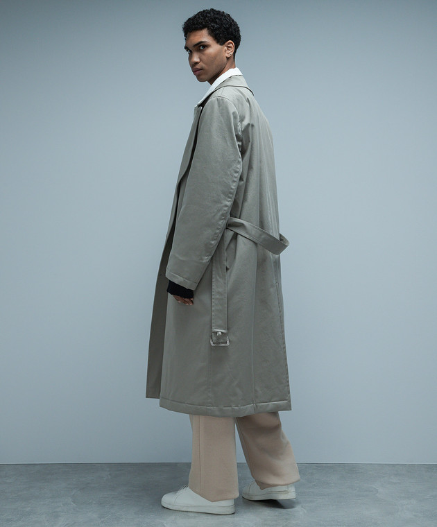 Maison Margiela MM6 Gray double-breasted trench coat S62AH0039S54452 image 4
