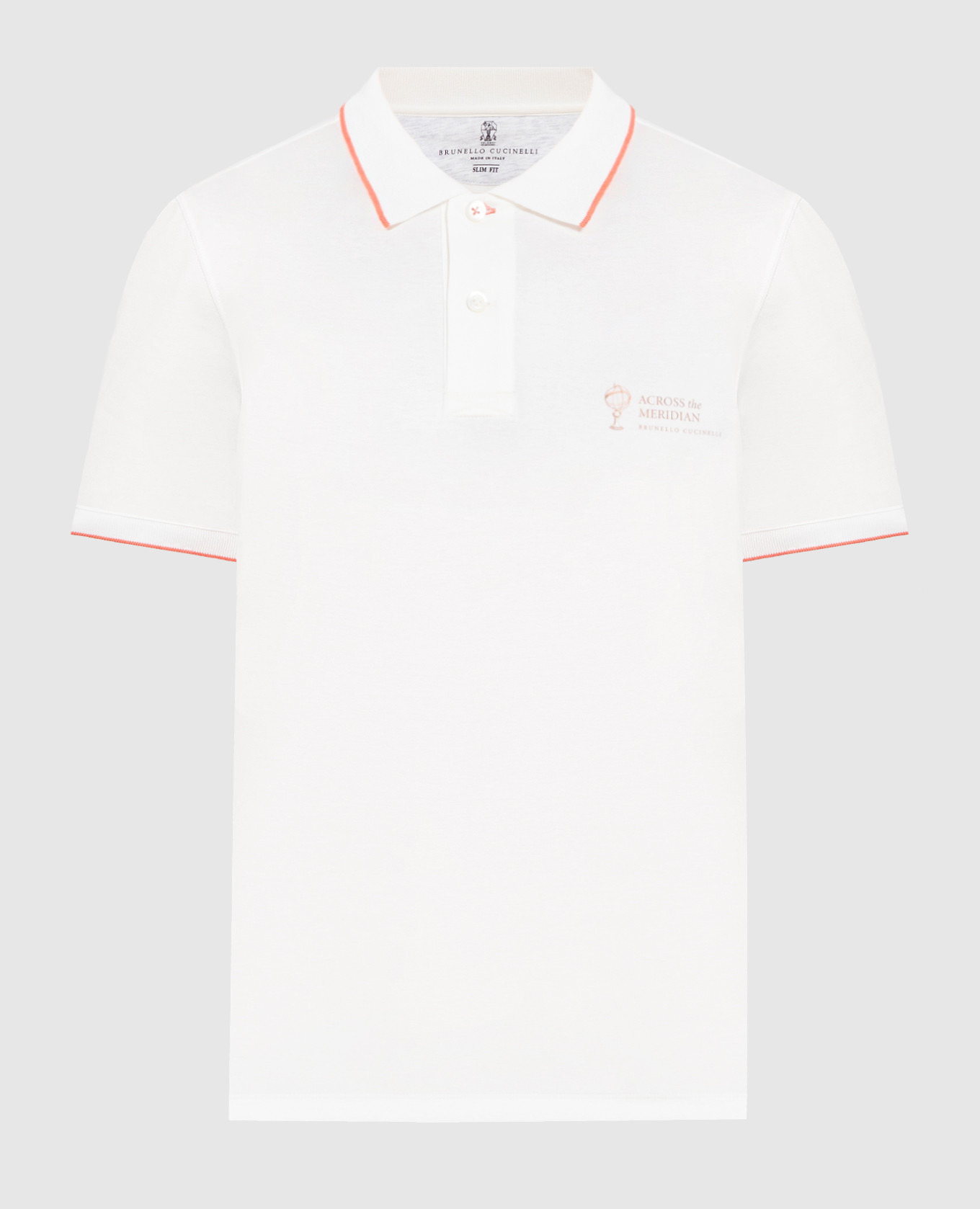 

Белое поло с принтом, Белый, Поло