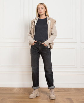 Brunello Cucinelli Синій джемпер з люрексом M41800000