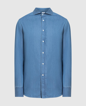 Brunello Cucinelli Синяя джинсовая рубашка MR6831718