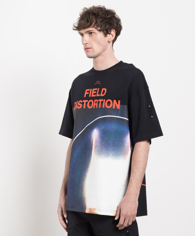 A Cold Wall - Field Distortion black t-shirt with print ACWMTS115