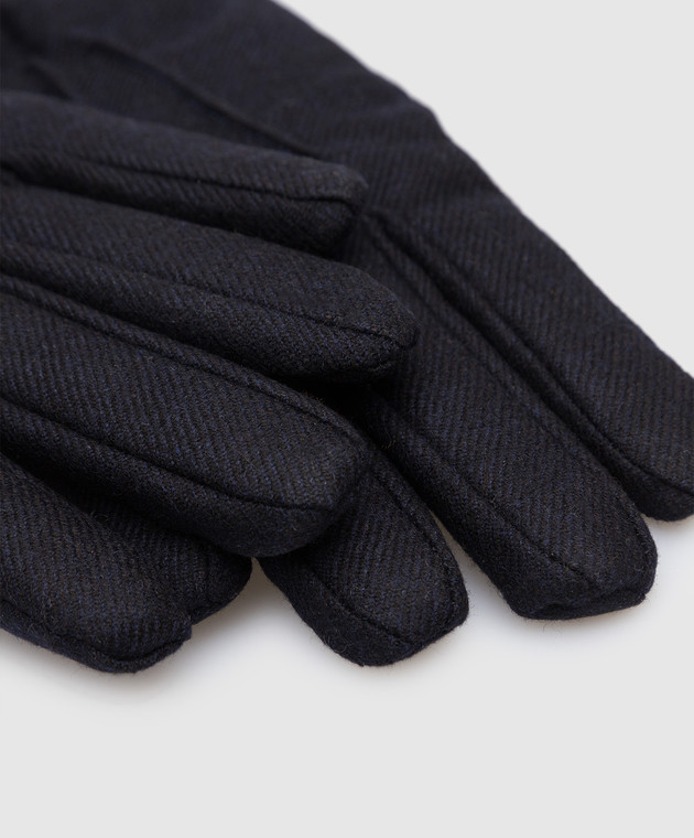 Enrico Mandelli Темно-сині рукавички з вовни та кашеміру LESINA3813 зображення 3