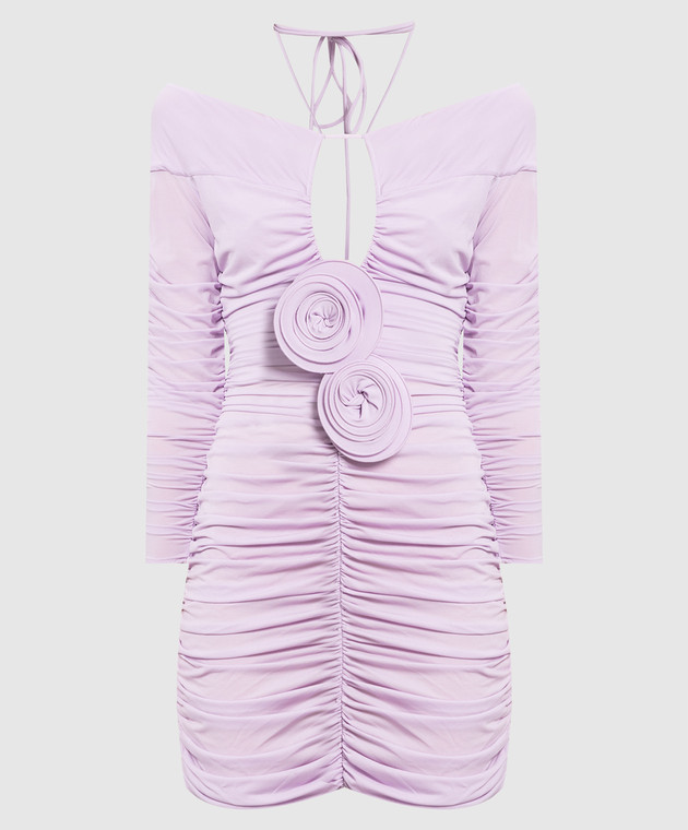 Magda Butrym Purple mini dress with appliqué 212523