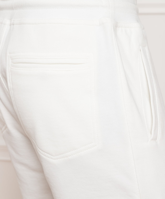 Brunello Cucinelli Білі джогери зі вставками MTU143152G зображення 5