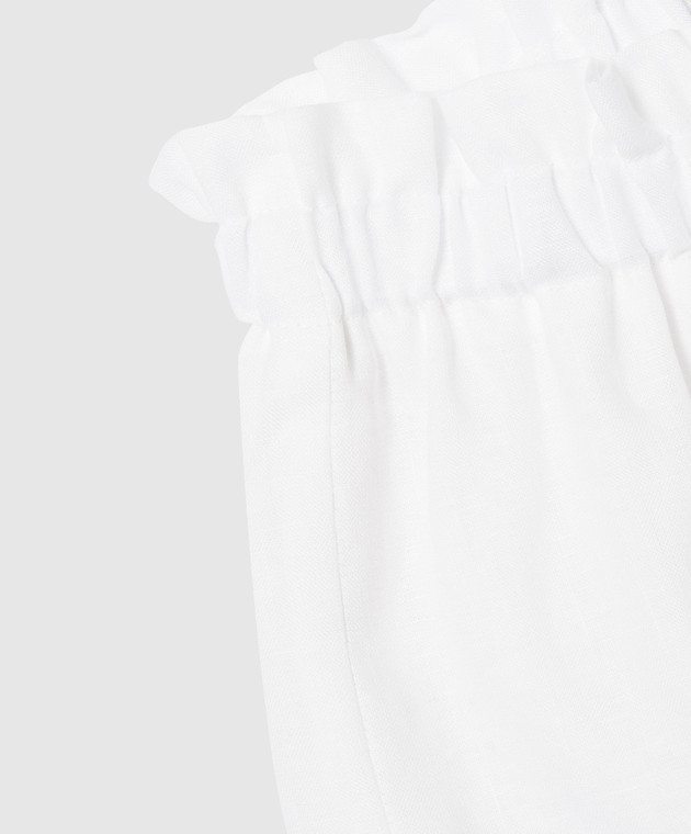 Il Gufo Детские белые шорты P22PS083L000268 изображение 3