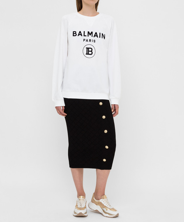 Balmain Черная юбка SF14869K462 изображение 2