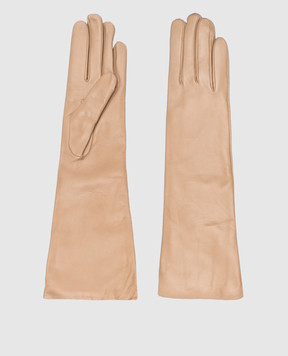 Caridei Бежевые кожаные перчатки BT8