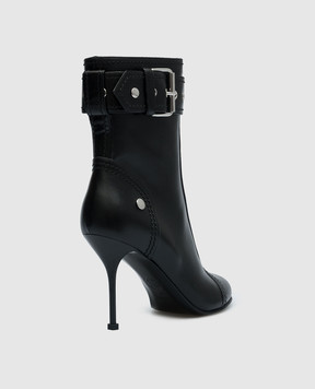 Alexander McQueen Черные кожаные ботильоны 757505WIDR3