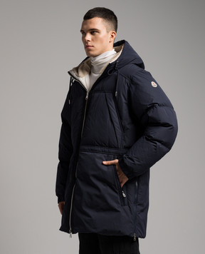 Moncler Синяя пуховая парка Truyere 1C0000454A91