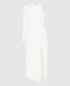 David Koma Платье молочного цвета с разрезом и асимметрией R22DK05DA