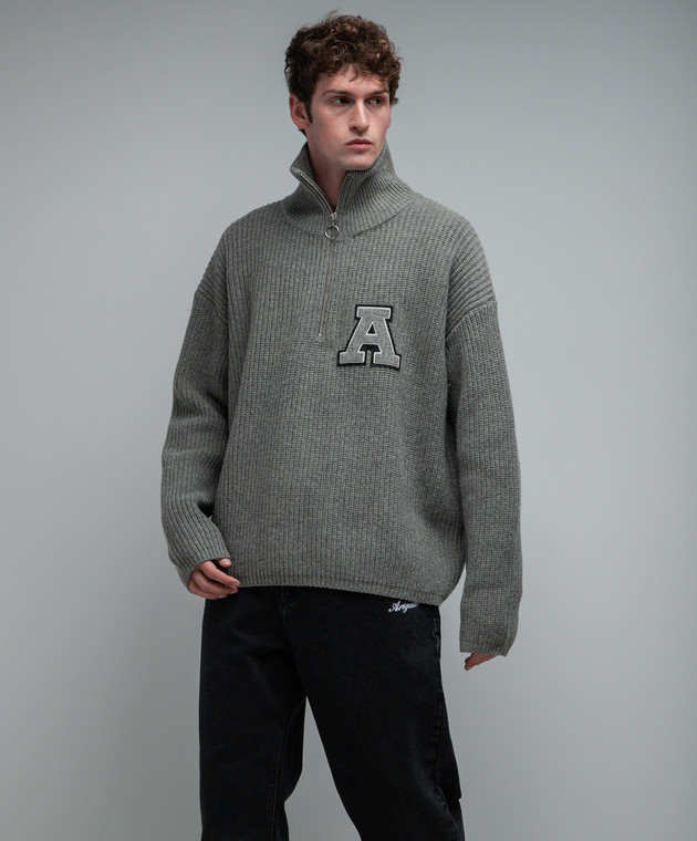 Axel Arigato Gray Team sweater with logo patch A0418007 image 3