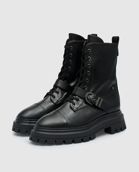 Stuart Weitzman Чорні шкіряні черевики Bedford SF022