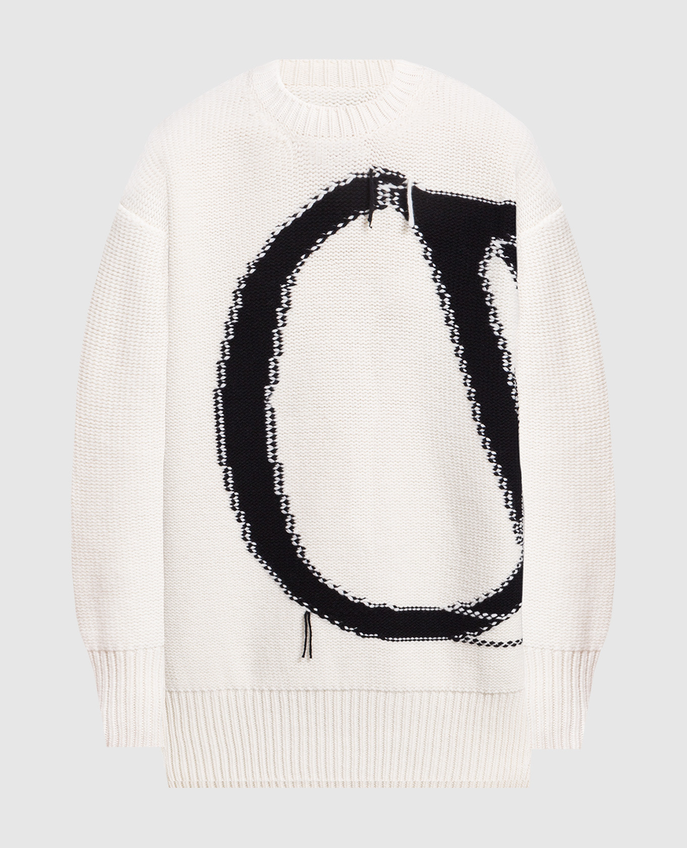 

Белый свитер из шерсти с логотипом, Свитера