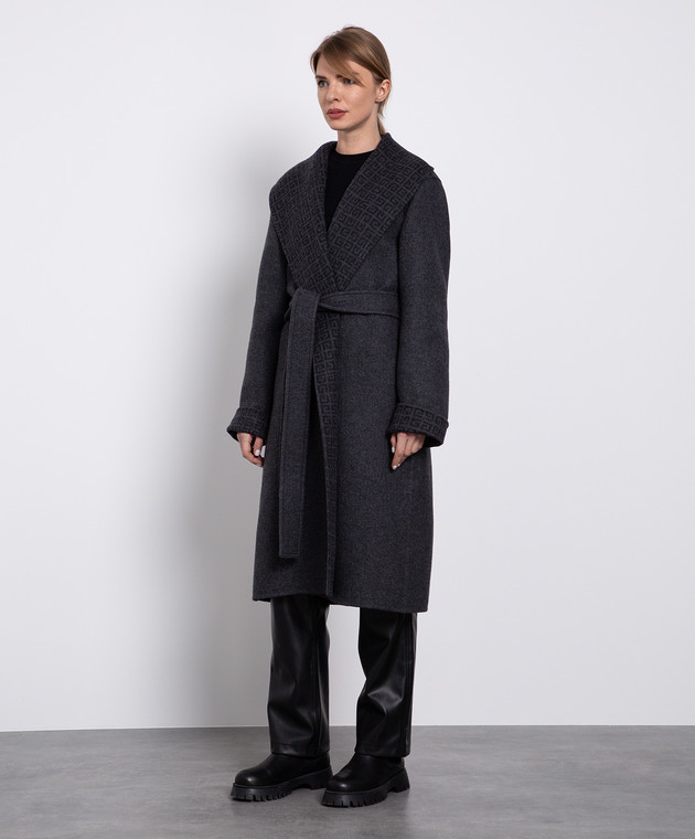 Givenchy Бежеве пальто з вовни та кашеміру BWC09V13QY зображення 3