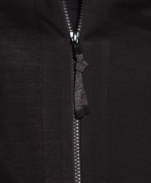 Brunello Cucinelli Black sports jacket with monil chain MD828SB806 изображение 5