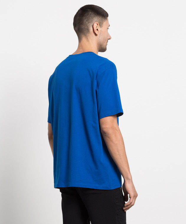 Balmain Blue t-shirt with logo print AH1EG000BB73 изображение 4