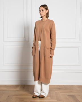 Allude Коричневий кардиган з вовни та кашеміру 23517620