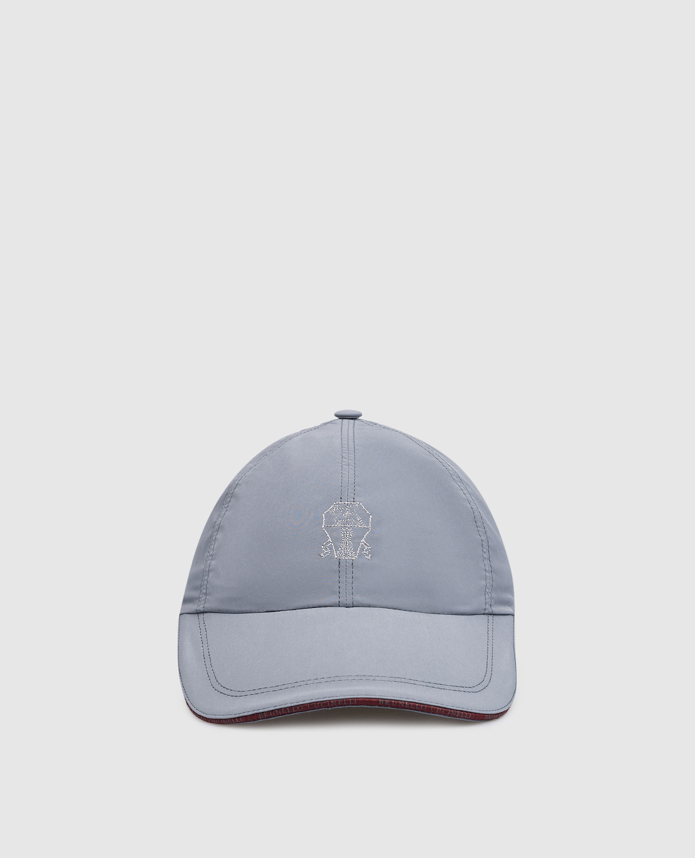 Szara czapka z wyszytym logo