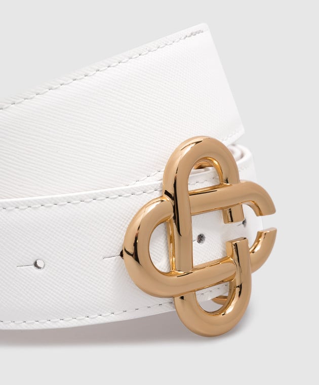 Casablanca White leather strap with CC logo AS23ACC01410 image 4