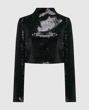 Gauchere Черная блуза в пайетке P22307470527