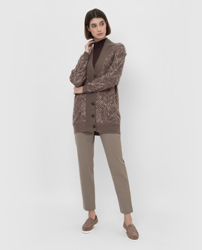 Brunello Cucinelli Кардиган у візерунок з паєтками M7XR01806